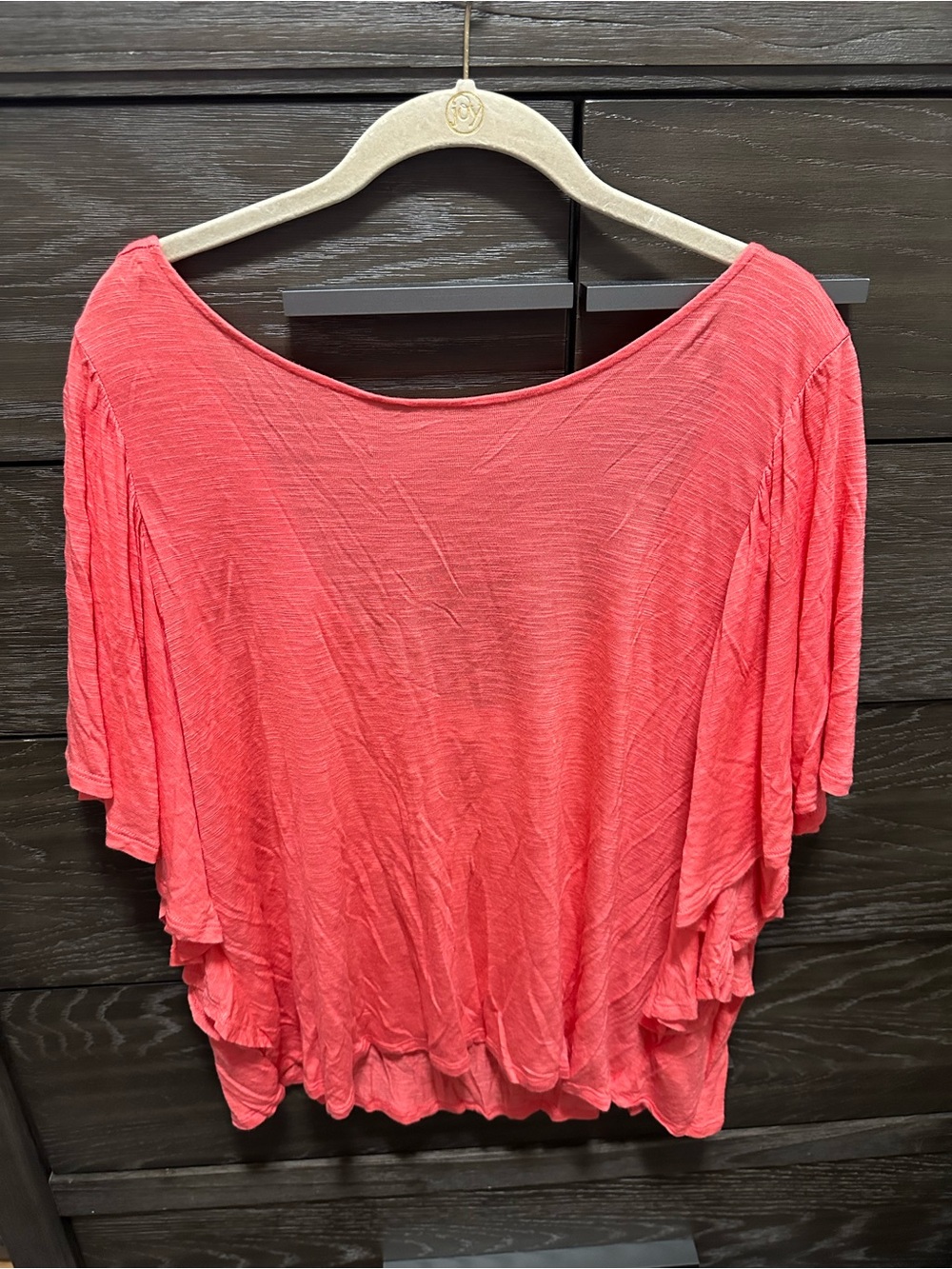 GAP Coral Layered Flutter Sleeve Tunic